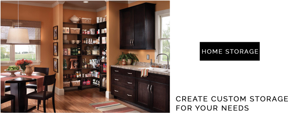 Homestorage - Open Pantry In Kitchen (1000x434), Png Download