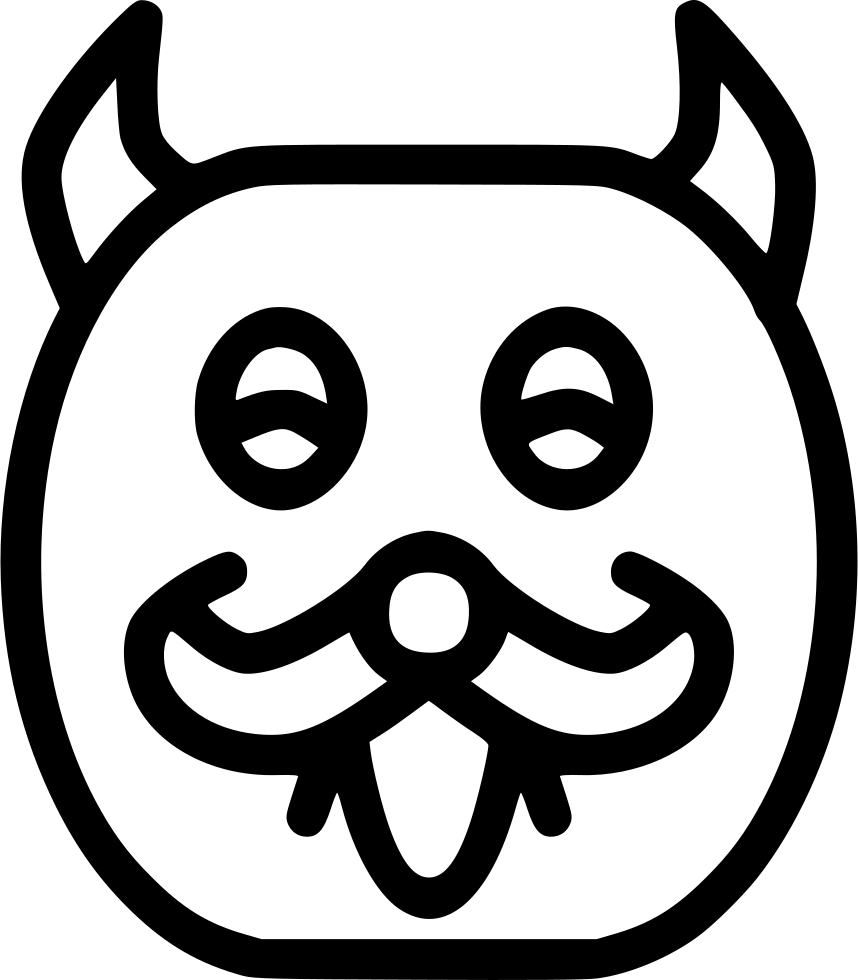 Mask Scary Monster Spooky - Rubber Stamping (858x980), Png Download