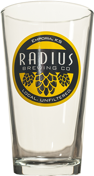 Radius Pint Glass - Pint Glass (446x650), Png Download