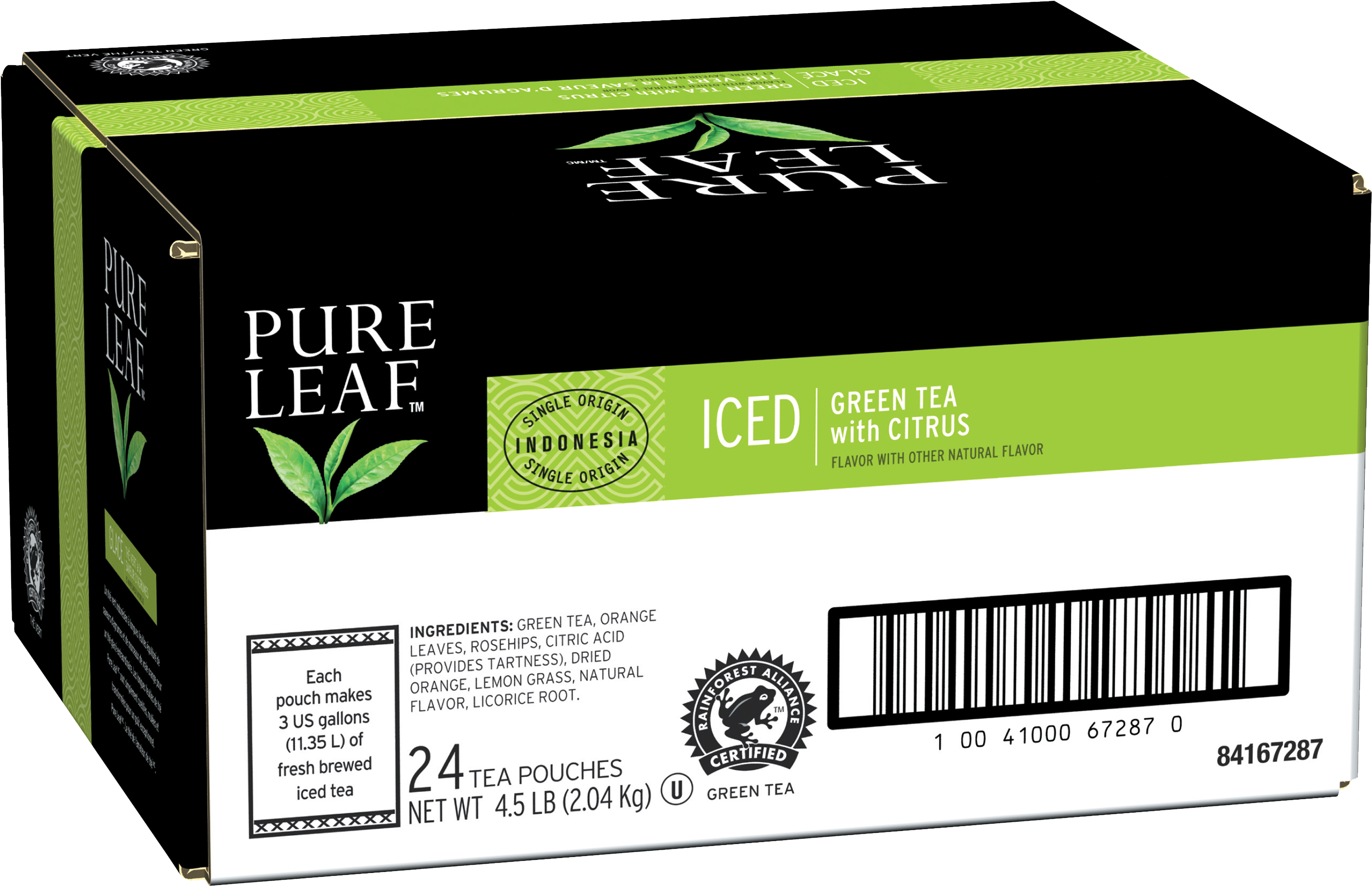 Pure Leafᵀᴹ Iced Loose Tea Pouch Green With Citrus - Unilever Food Solutions Pure Leaf Black Peach Tea - (3000x2121), Png Download