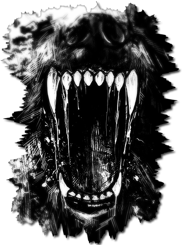 Download Blend Wolf Logo Werewolf Teeth, Werewolf Tattoo, Hyena - Big