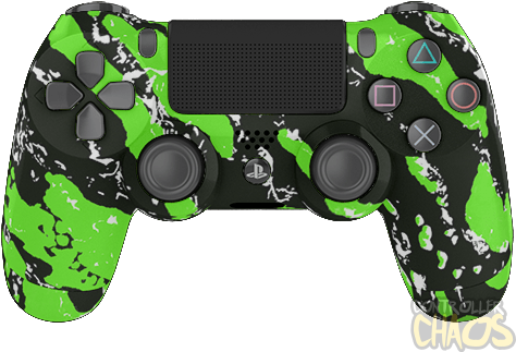 Green Splatter - Green Splatter Ps4 Controller (474x340), Png Download