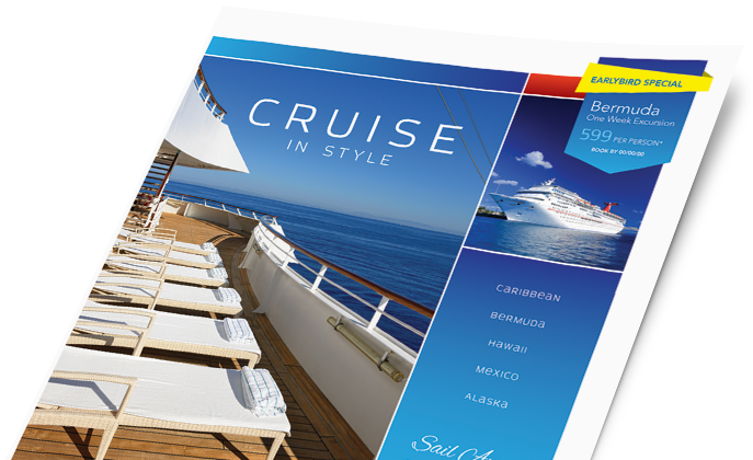 Travel & Tourism Marketing Materials, Travel & Tourism - Travel Brochure Cover Design (687x420), Png Download