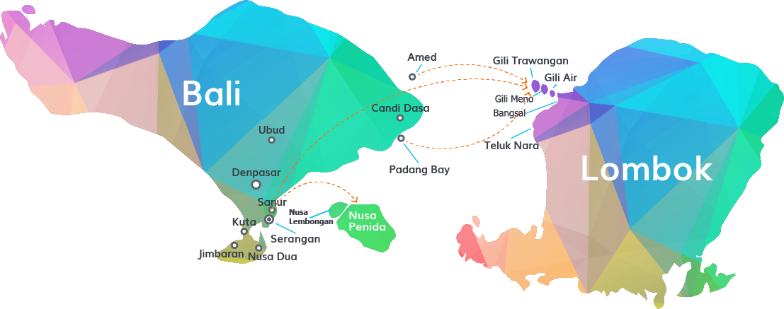 Book Now - Lombok Map (1107x437), Png Download