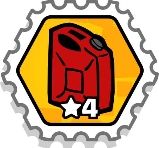 Fuel Rank 4 Stamp For Infobox - Club Penguin Crab Battle Stamp Puffle Launch (516x480), Png Download