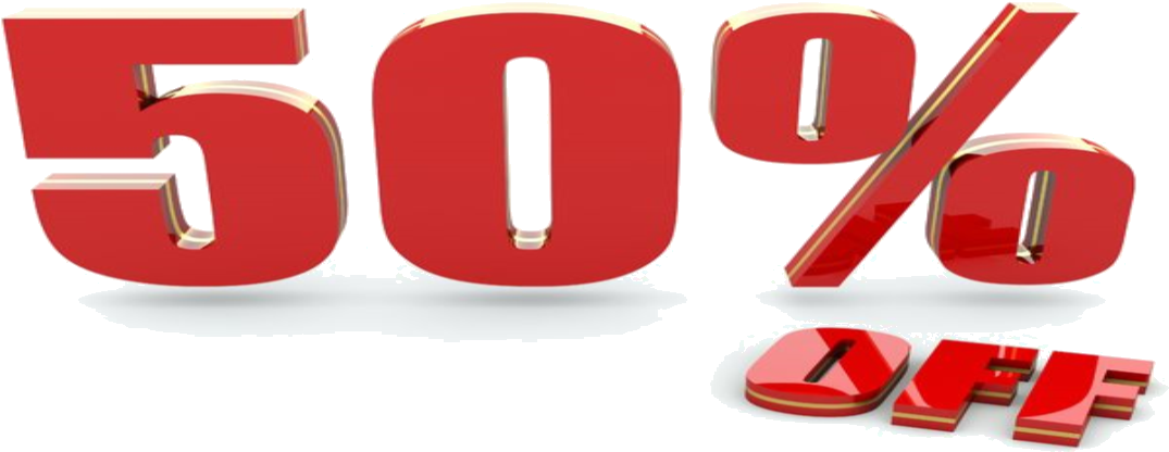 50 Percent Off Png (1100x433), Png Download
