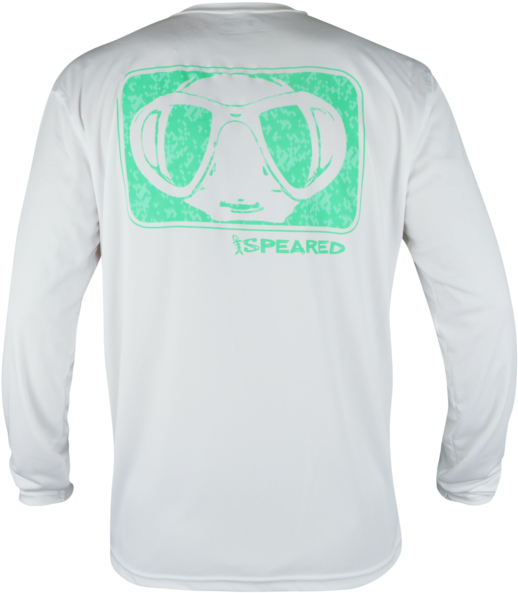 Speared Camo Mask Uv White Performance Shirt - Mask (577x600), Png Download