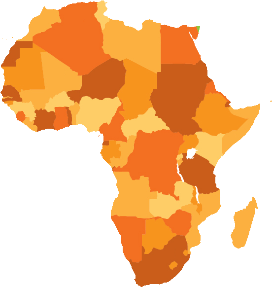 Map Of Africa - Africa Map Vector Png (560x593), Png Download