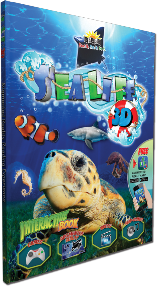 Sea Life - 3d Book - Sea Life 3d Interactive Book (956x1069), Png Download