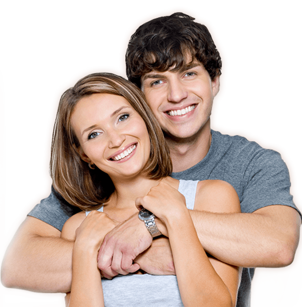 Beautiful Smiles - Older Woman Young Man Couple (600x611), Png Download