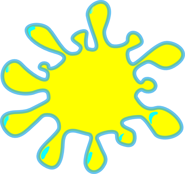 Yellow Splash Clip Art At Clker - Blob Yellow (600x566), Png Download