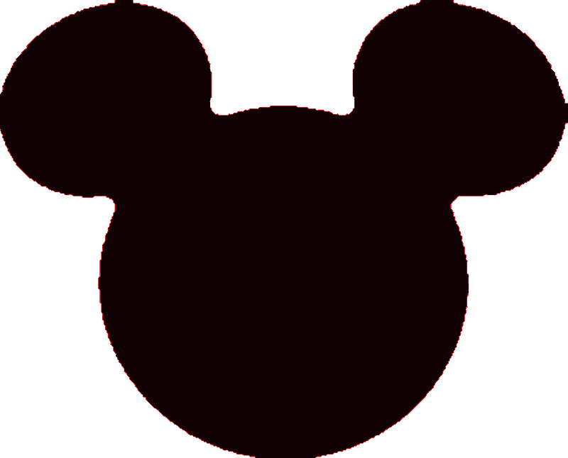 Imagenes De Minnie Primer Año Con Lunares Para Imprimir - Mickey Silhouette Vector (800x646), Png Download