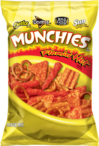 Love Love Love Yummmmm - Fritolay Munchies Flamin Hot Snack Mix (334x483), Png Download