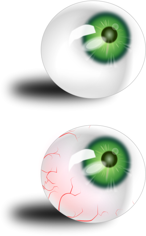 Bloodshot Eyes Cartoon Scary (533x800), Png Download