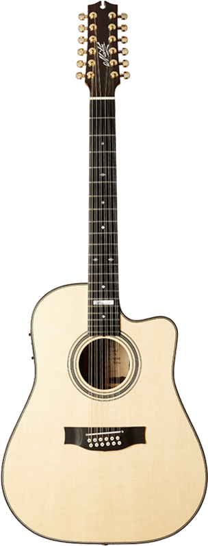 Em100c/12 - Maton Em100c-12 'messiah' 12 String Acoustic/electric (600x850), Png Download