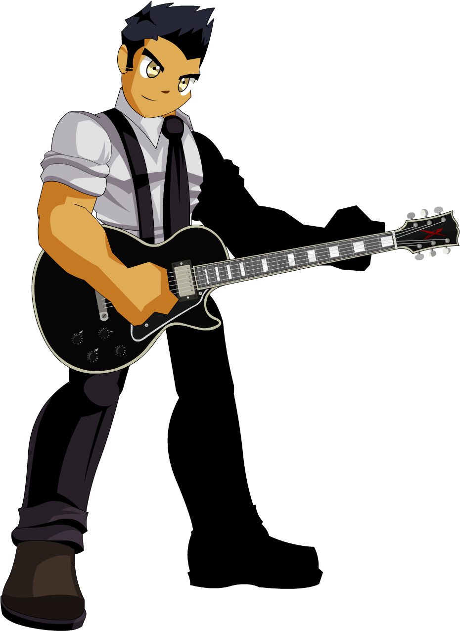 The Guitar Took Me 2 Days To Complete - Guitarist Animated Png (936x1325), Png Download