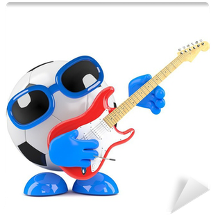3d Football Plays Electric Guitar Wall Mural • Pixers® - Guitar (400x400), Png Download