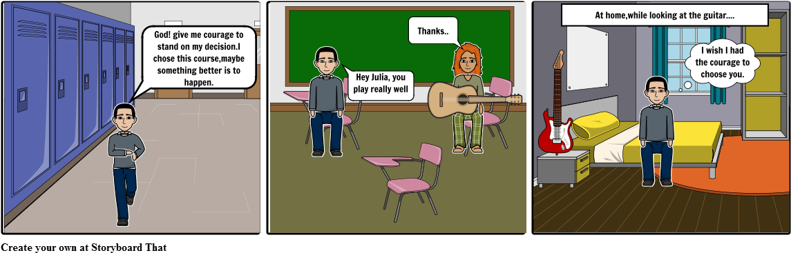 Comic Guitar - Storyboard (1164x385), Png Download