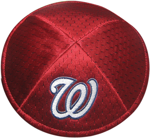 Nationals - Red Mesh And Cotton Kippah With Washington Nationals (500x500), Png Download