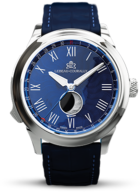 Moon Phase White Gold - Grovana 1025.1537 (286x420), Png Download