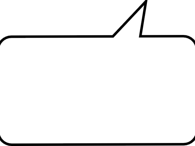 Small Clipart Thought Bubble - Line Art (640x480), Png Download