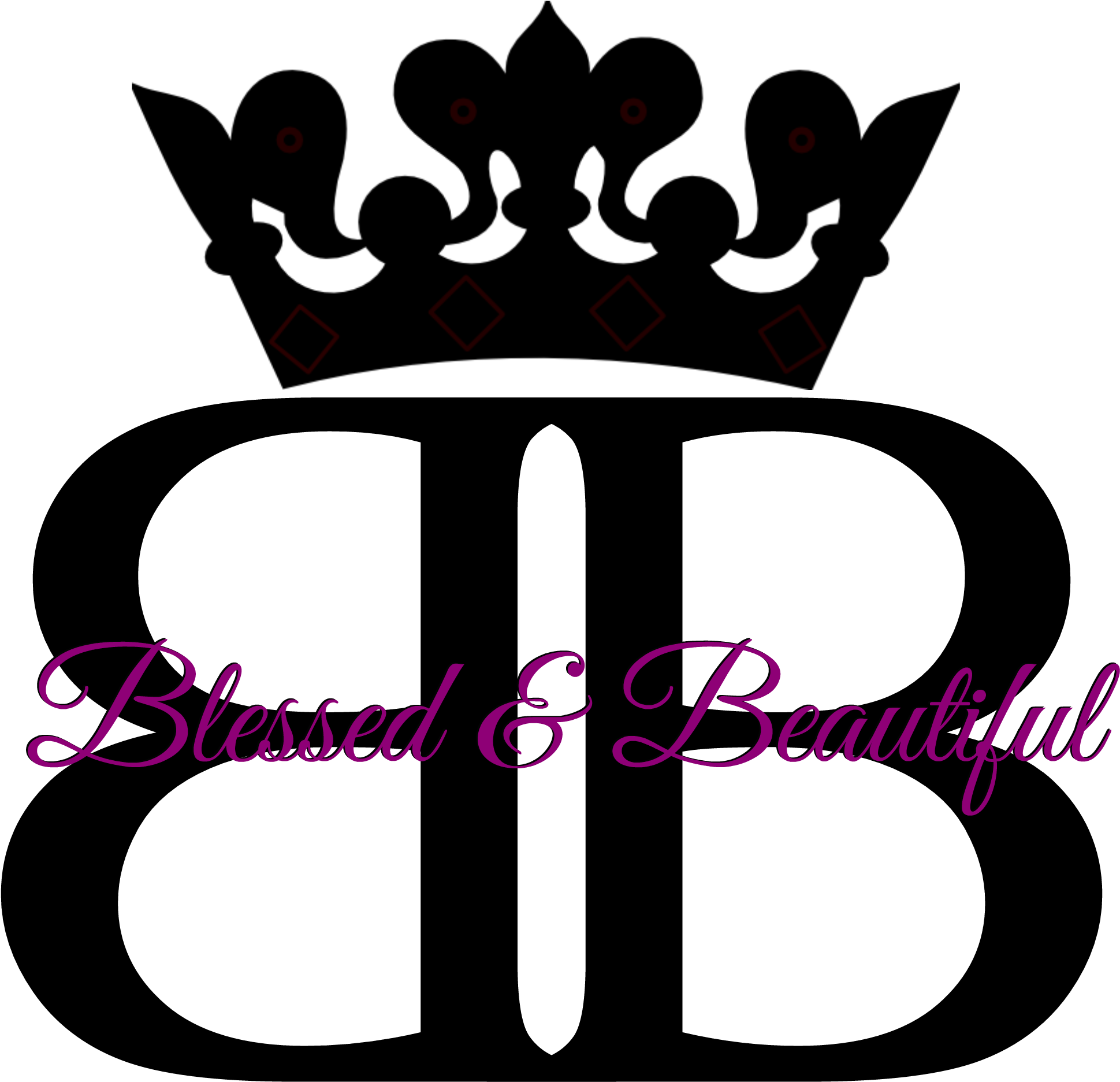 Blessed & Beautiful Jamie Rachelle - Princess Crown Clipart Black (2000x2000), Png Download