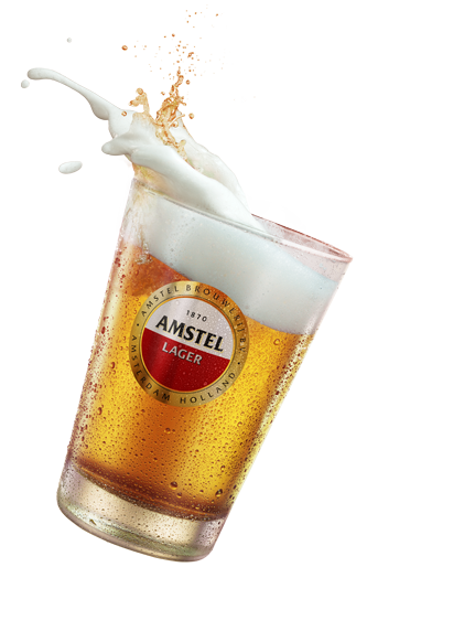 Copo De Cerveja Amstel - Amstel (421x582), Png Download