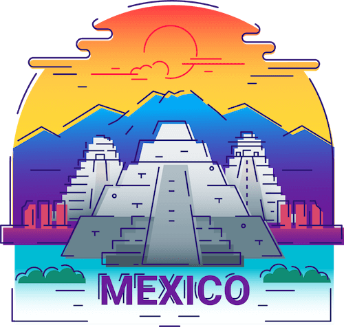 A Little Piece Of Mexico - Illustration (500x476), Png Download
