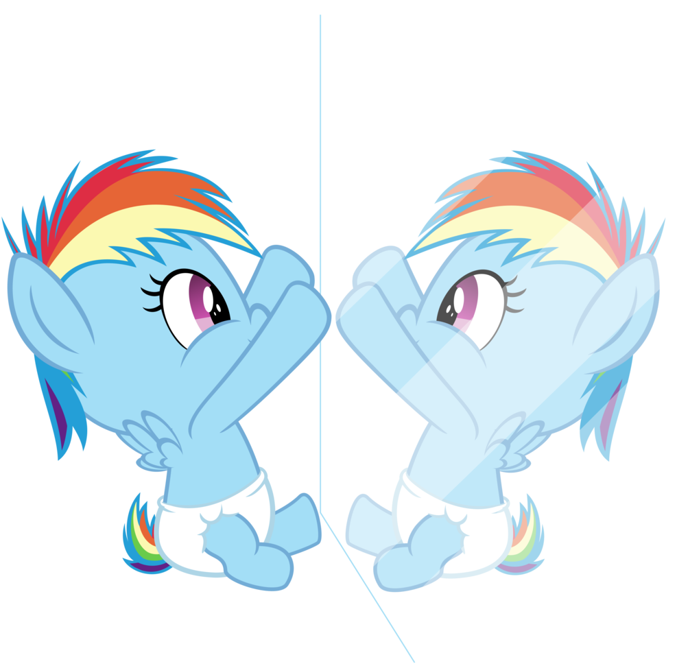 Sollace, Baby, Baby Dash, Baby Pony, Cute, Diaper, - Mlp Rainbow Dash Baby Vector (1040x1024), Png Download