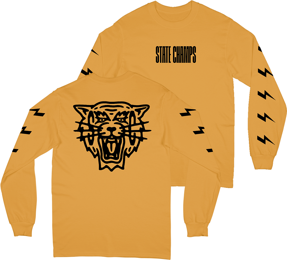 Tiger Lightning Long Sleeve Tee - Clothing (1000x1000), Png Download