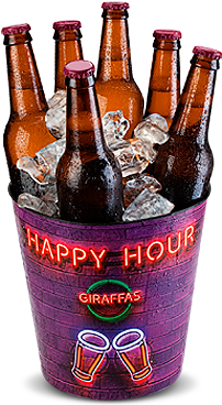 Cerveja - Balde De Cerveja Giraffas (570x370), Png Download