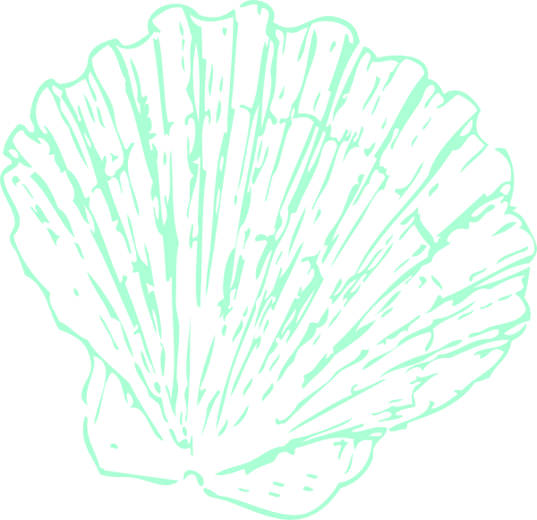 How To Set Use Greeen Sea Shell Clipart - Ocean Blues 3 Poster (600x581), Png Download