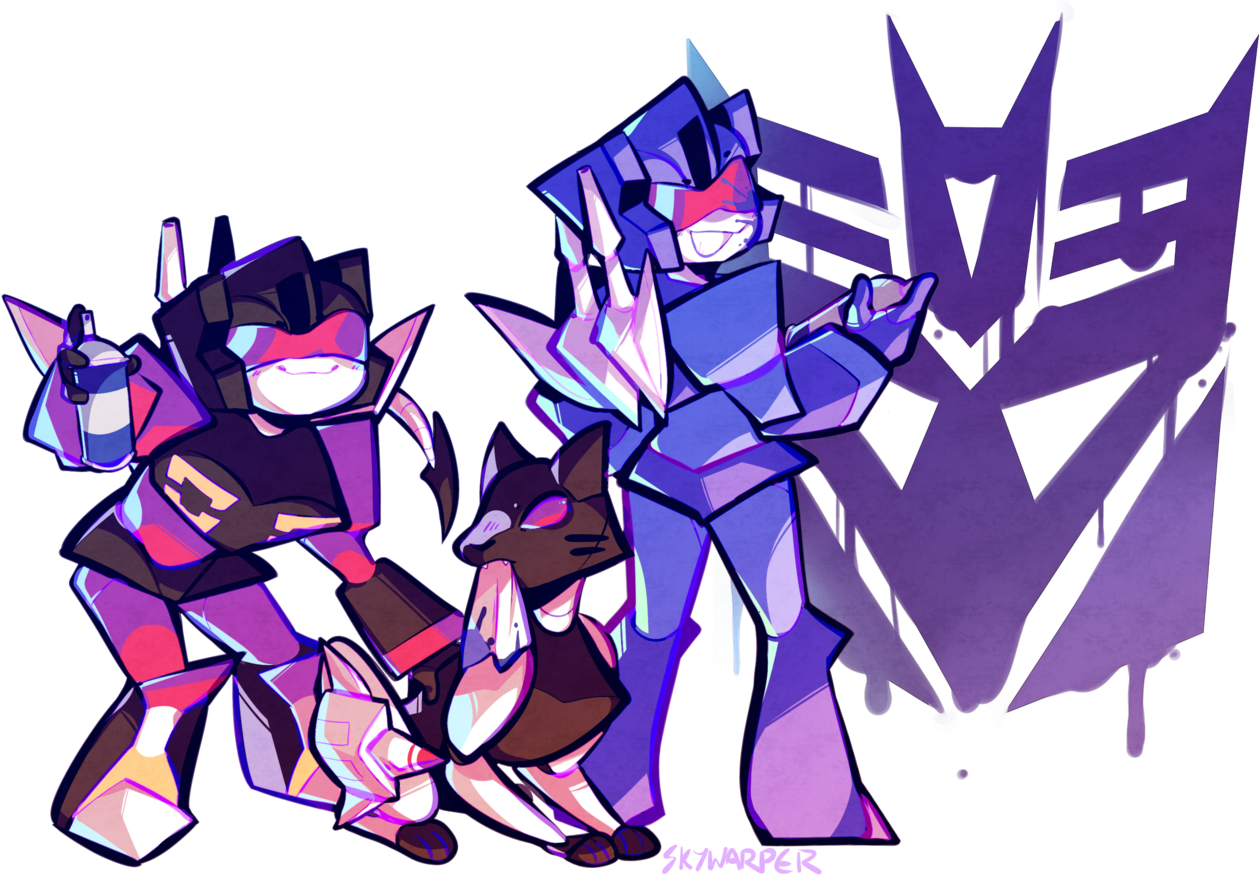 Crown Prinxe Of Vos, Commission For @soundwave And - Soundwave And Cassettes (500x346), Png Download