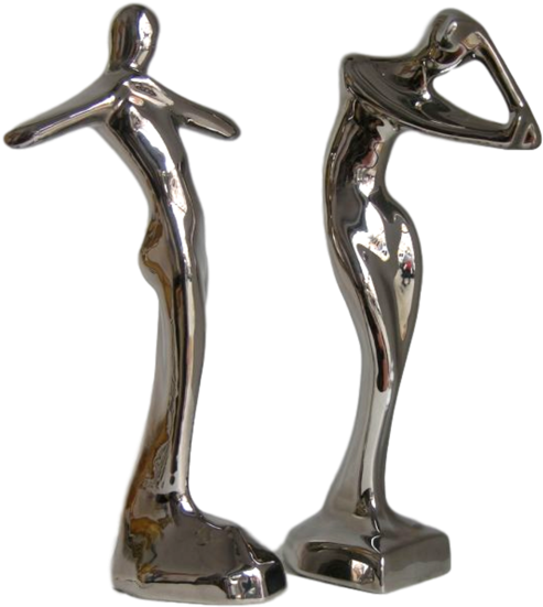 Contemporary Italian Stylized Ceramic Women Sculptures - Women Sculptures (600x600), Png Download