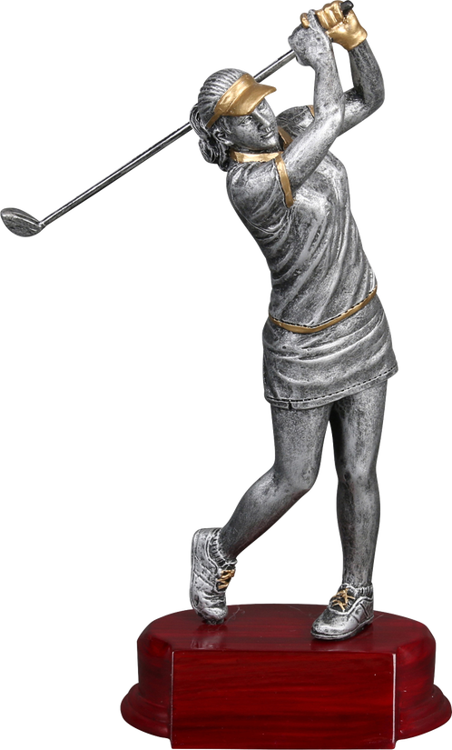 Modern Golf Resin Female, Approximately 6 1/4" Height, - Statue (498x825), Png Download