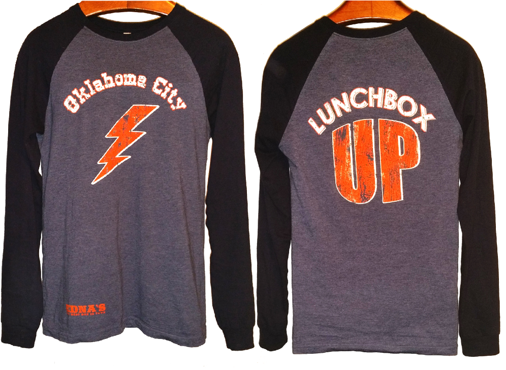 Edna's Long Sleeve Lunchbox Up 2-toned Shirt - Long-sleeved T-shirt (1001x768), Png Download