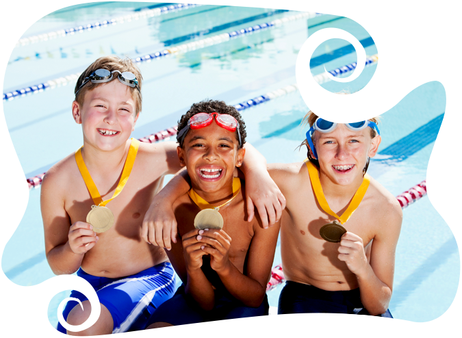 Swim Squad - Swimming (675x494), Png Download