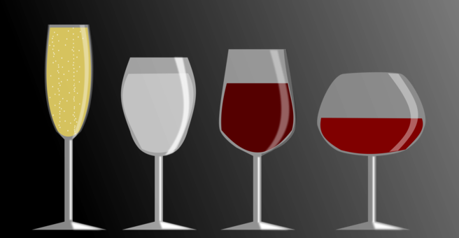 White Wine Champagne Distilled Beverage Wine Glass - Tipos De Copas De Acuerdo Al Tipo (656x340), Png Download