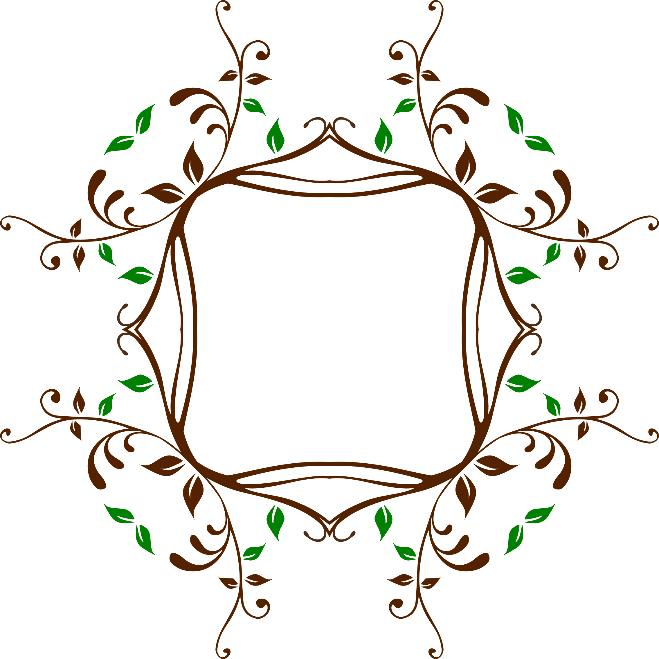 This Free Icons Png Design Of Leafy Vine Frame 4 (2270x2270), Png Download