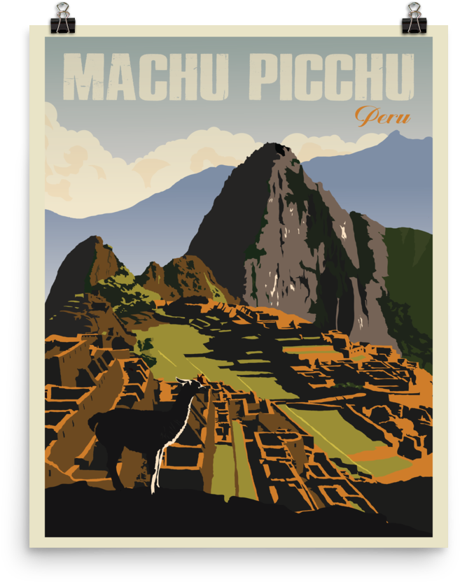 Machu Picchu Peru - Poster (1000x1000), Png Download
