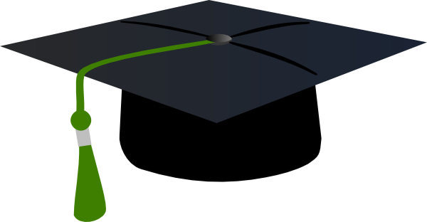 Graduation Cap Clip Art (600x312), Png Download
