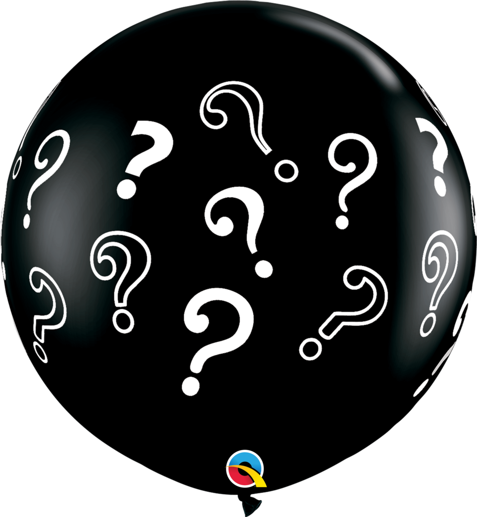 Baby Shower Gender Reveal Confetti Balloons - Balao Preto Cha Revelacao (944x1024), Png Download