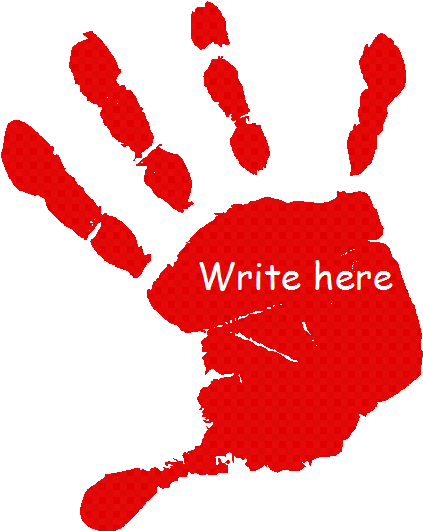 Colourful Hand Prints Png (482x538), Png Download