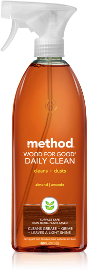 Give Dirt More Than A Brush-off Your Kitchen Table - Method - Daily Wood Cleaner Almond - 28 Oz. (322x558), Png Download