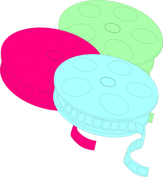 How To Set Use Colorful Movie Reels Svg Vector (552x598), Png Download