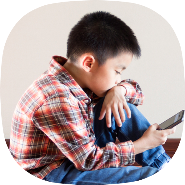 5 Negative Impacts Of Technology In Children - Boy (600x600), Png Download