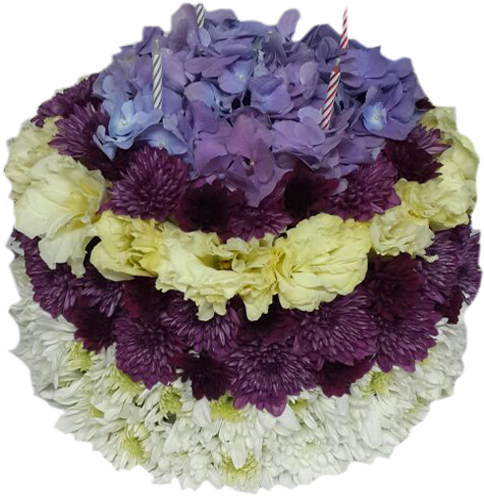 Torta De Flores - Birthday Cake (522x588), Png Download