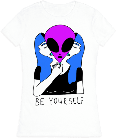 Be Yourself Alien T-shirt - Alien T Shirt Design (484x484), Png Download