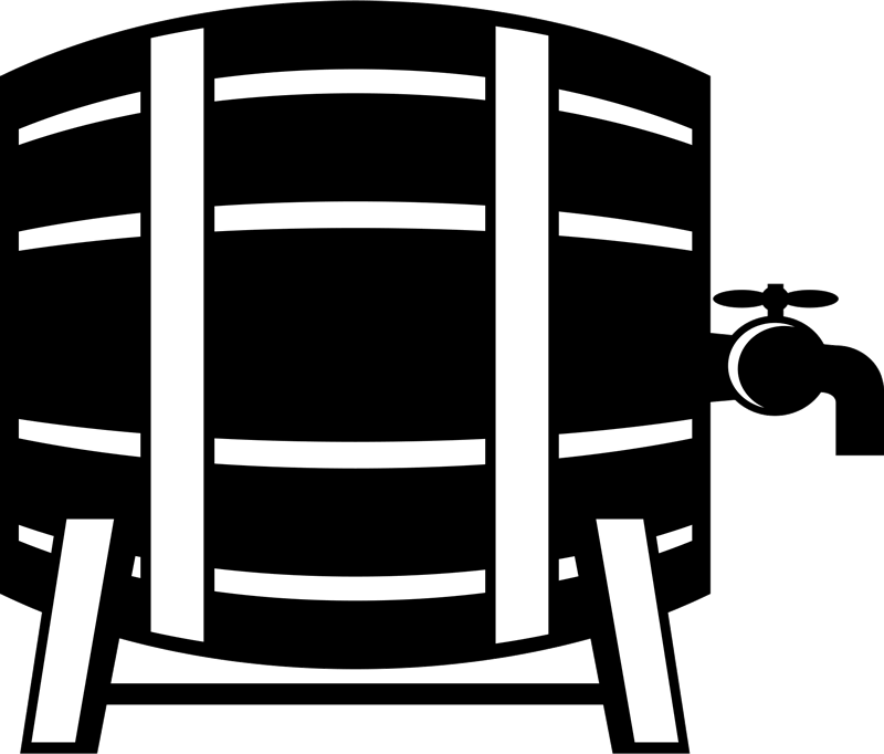 Vintage Wooden Beer Barrel Rubber Stamp - Beer Icons (800x682), Png Download