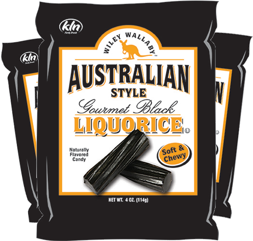 Wiley Wallaby Australian Style Black Liquorice For - Wiley Wallaby Black Aussie Licorice - 7.05 Oz. (500x500), Png Download